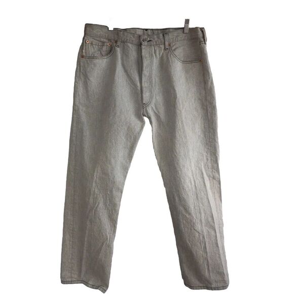Vintage LEVI'S 501 XX Men's 38x32 Denim Jeans‎ Straight Light Gray 80s 90s - Picture 6 of 16